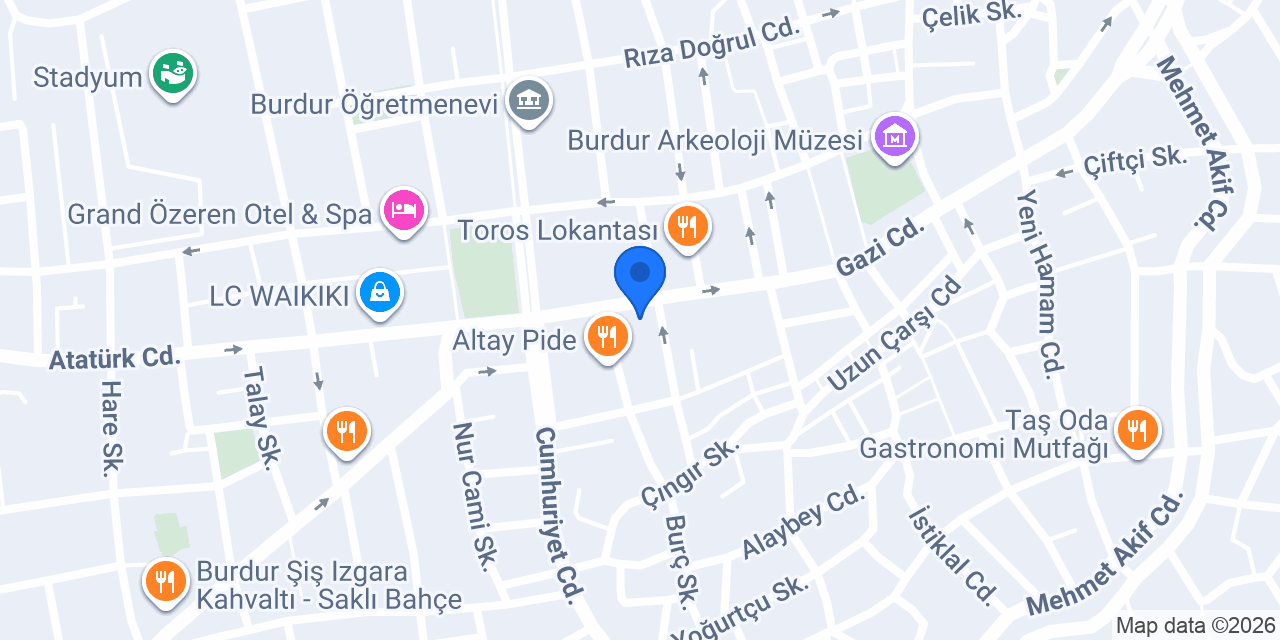 EKİNCİ OPTİK CADDE konumu