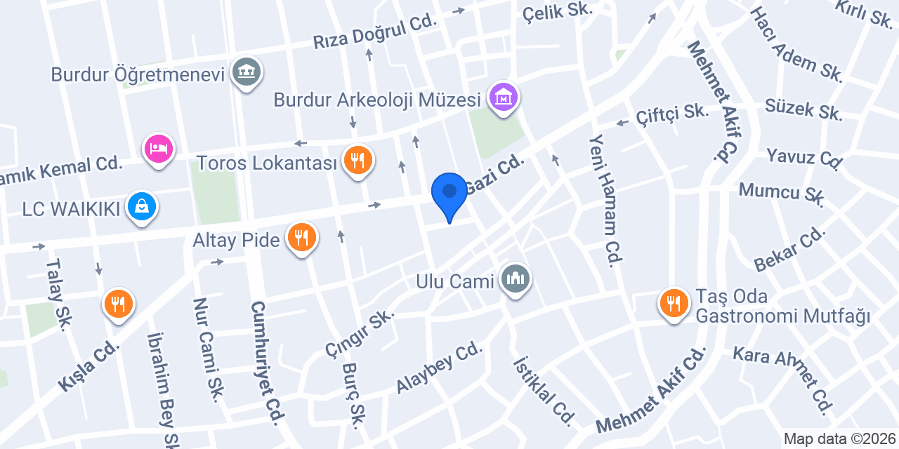 Akaltın Mobilya konumu