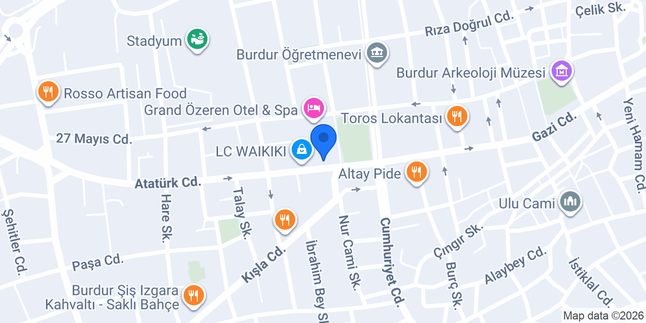 BURDUR KARDELEN ÇİÇEKÇİLİK konumu