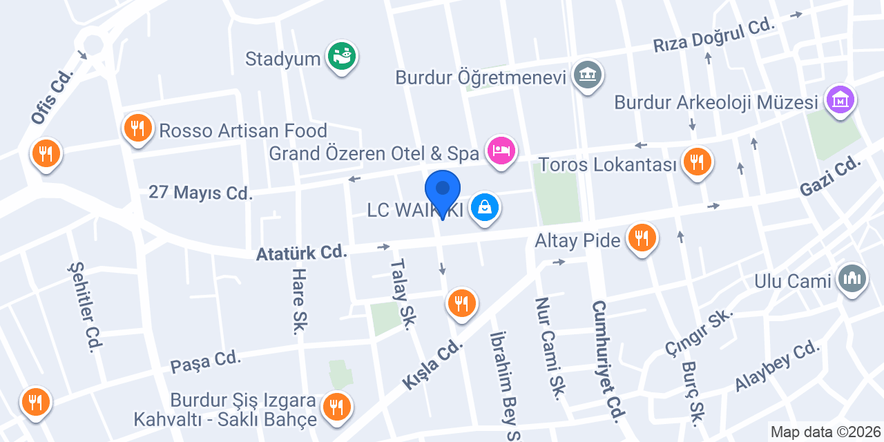 Gül pide konumu