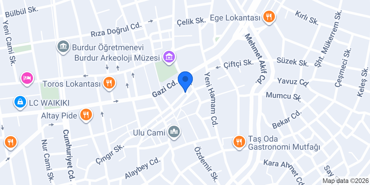 Çiçek Konfeksiyon konumu