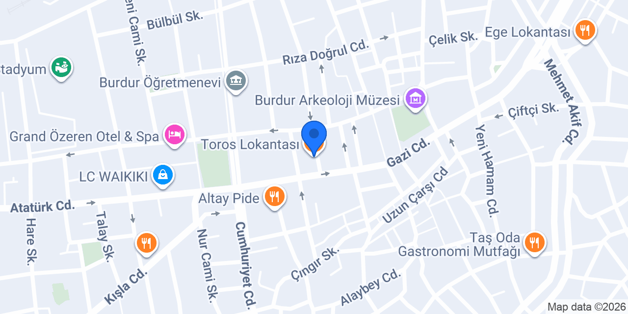 Toros Lokantası konumu