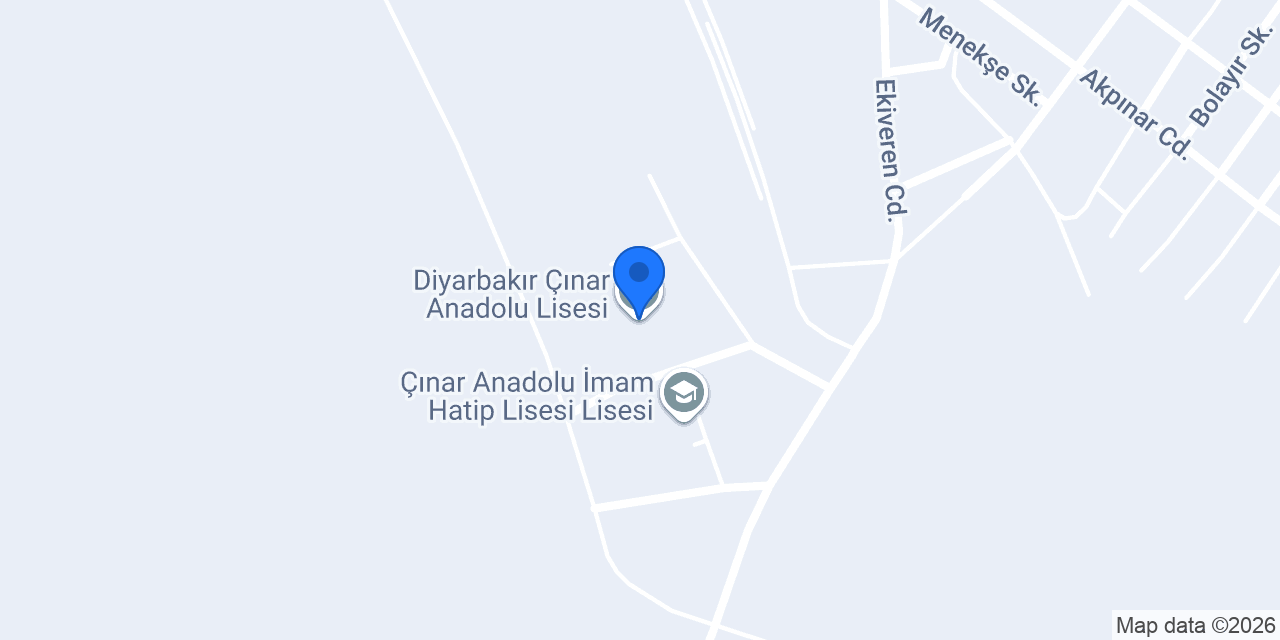 Diyarbakır Çınar Anadolu Lisesi konumu