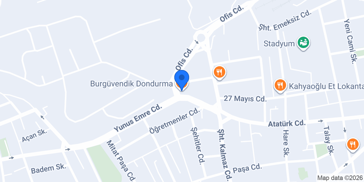 Burgüvendik Dondurma konumu
