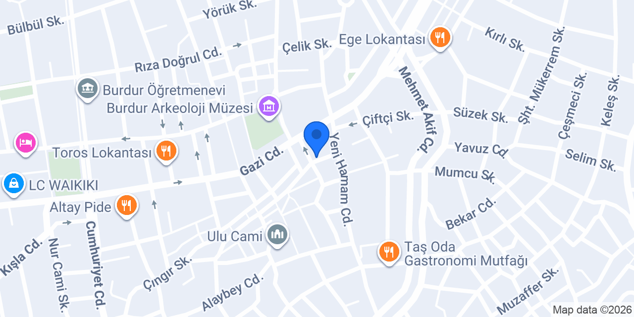 Ekleristan Burdur konumu