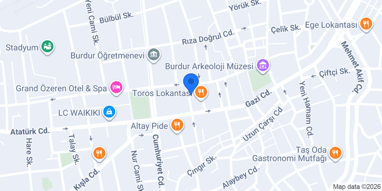 BURDUR EMLAK konumu