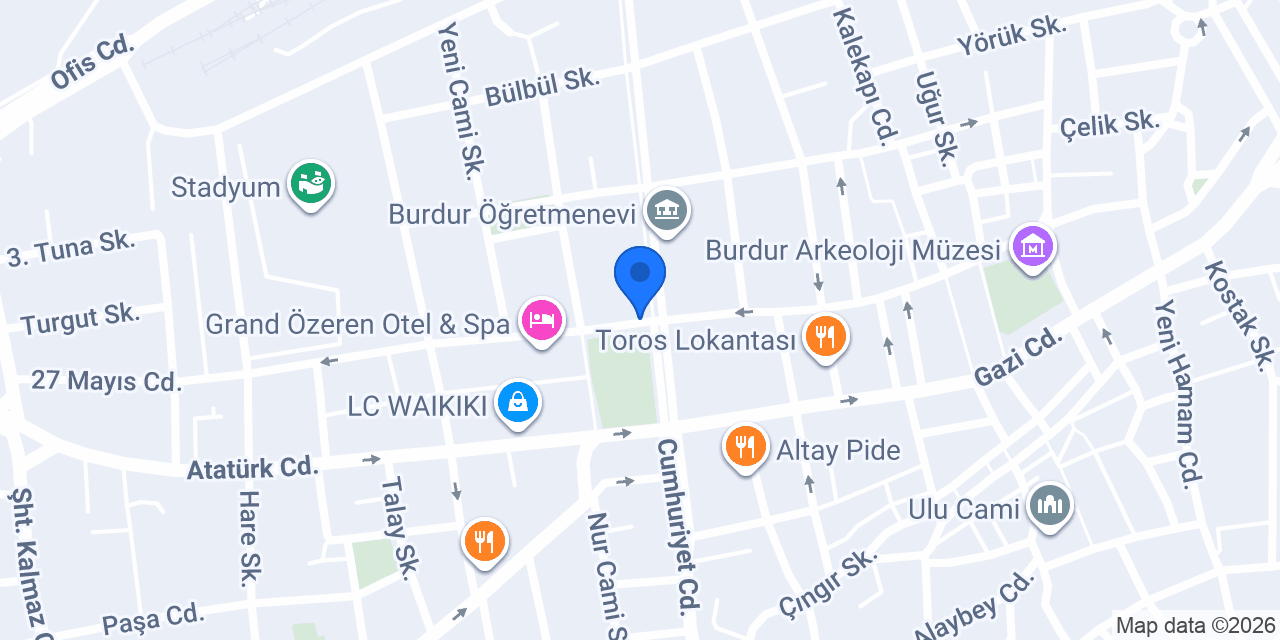 Kontrbus Coffee Co. Burdur konumu