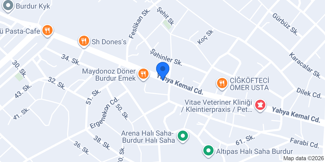 Ömer Çevik Veteriner Kliniği konumu