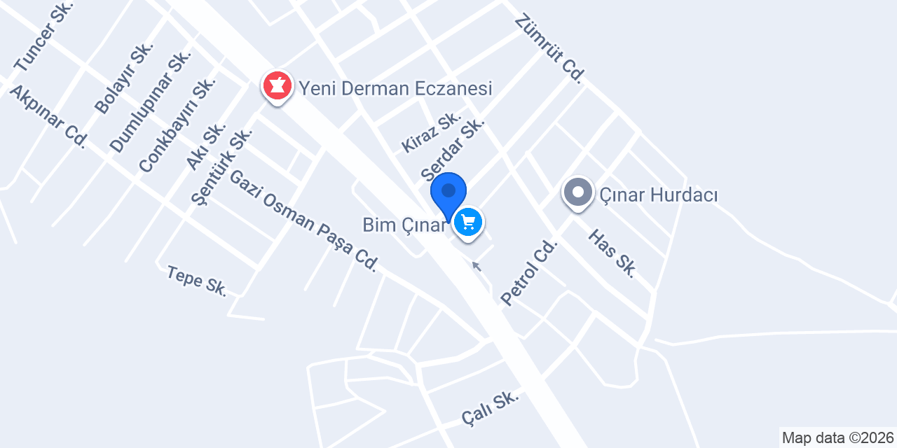 LASTİKÇİ ÇINAR konumu