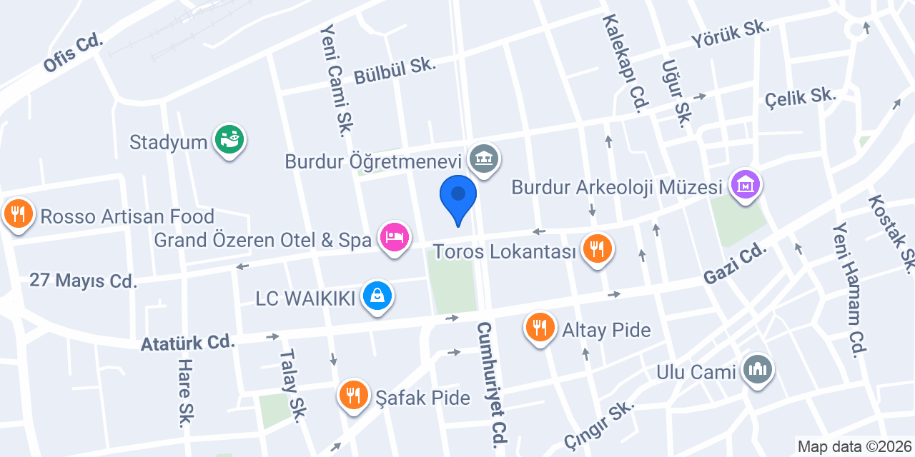 Yoğun Bakım Restoran Kafe konumu