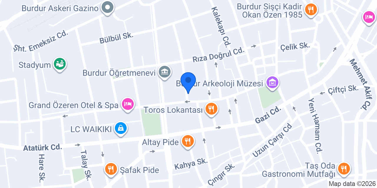 Ekrem Coşkun Tost Burdur konumu