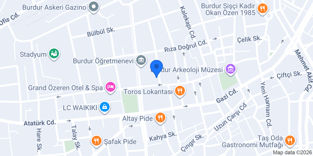 Burdur Başak Tarımsal Proje Danışmanlık konumu