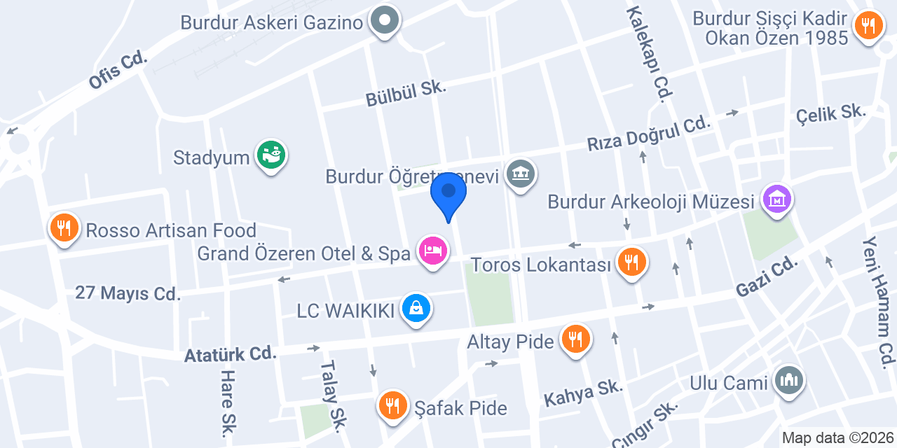 Park Prestij Otel 3 Yıldızlı konumu