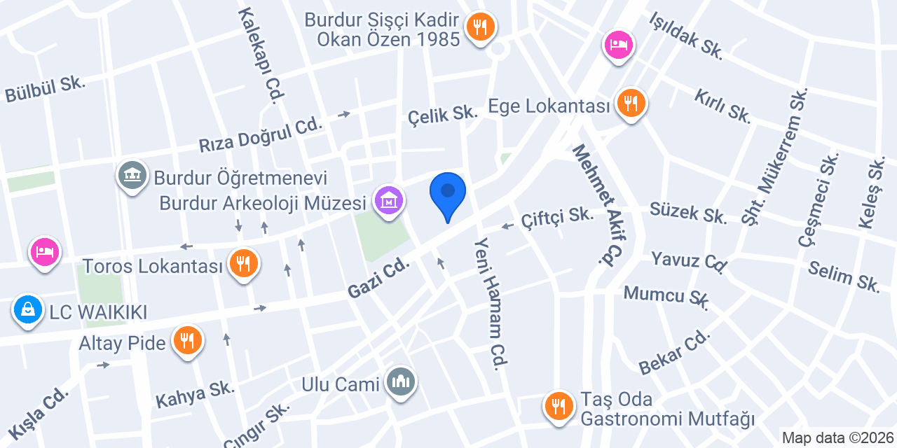 TveK Burdur konumu