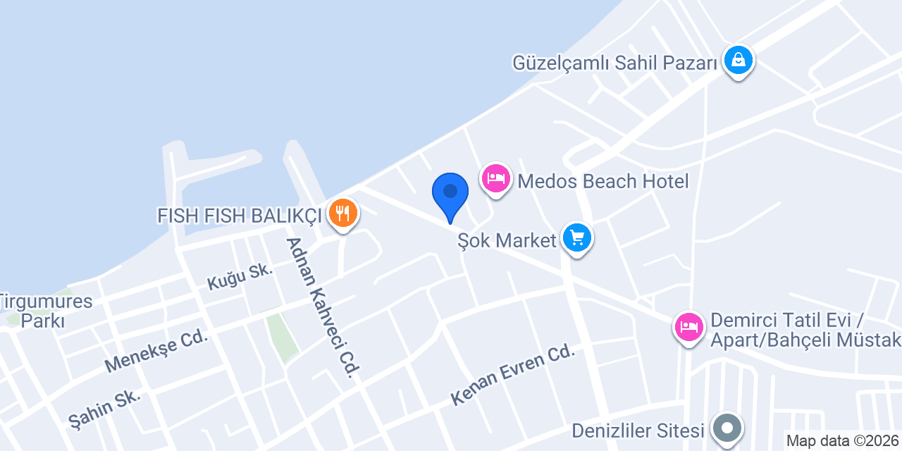 GÜZELÇAMLI SAMOS CAFE & PANSİYON konumu