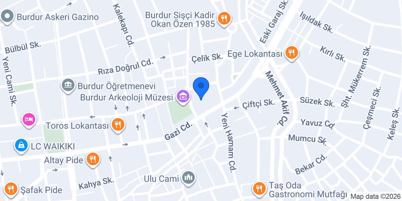 Ayyıldız Sürücü Kursu konumu