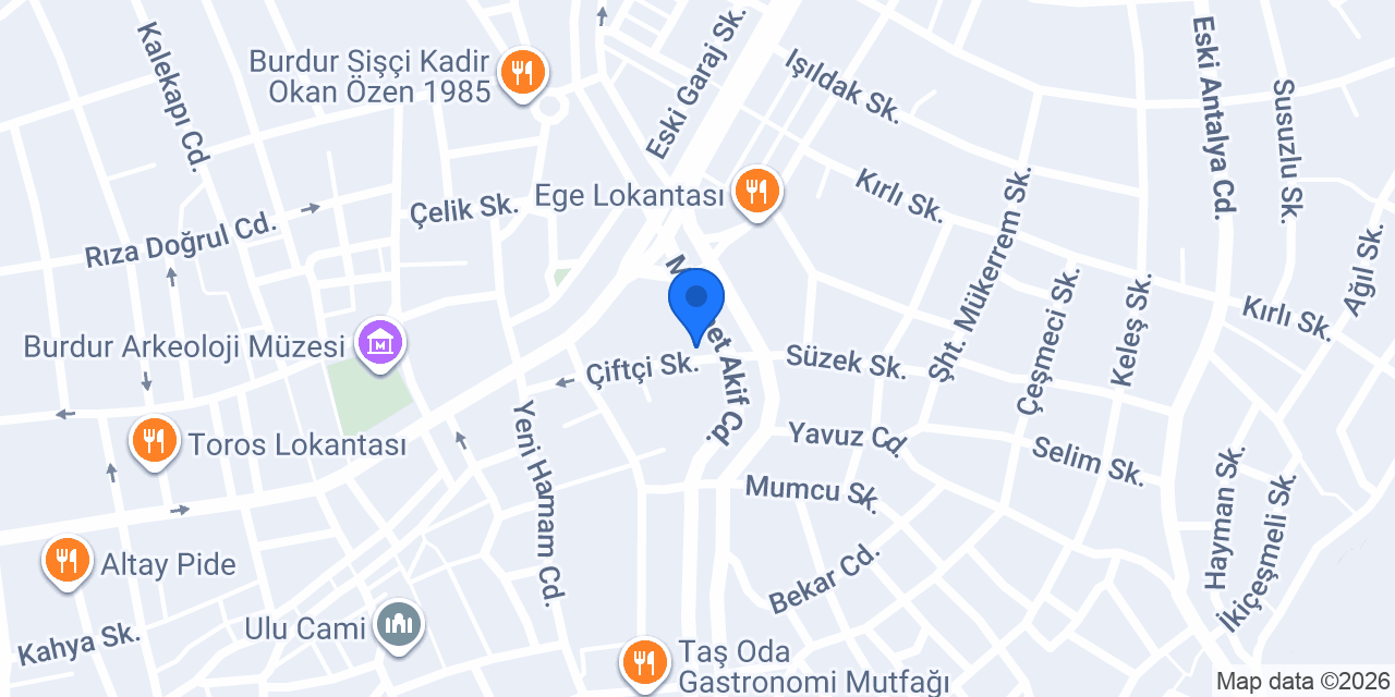 Burdur İl Müftülüğü konumu