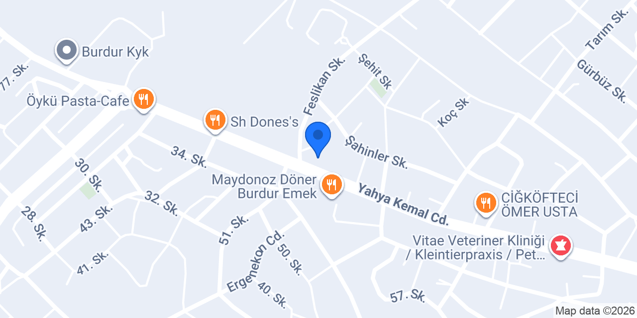 İRFANDO DONDURMA BURDUR konumu