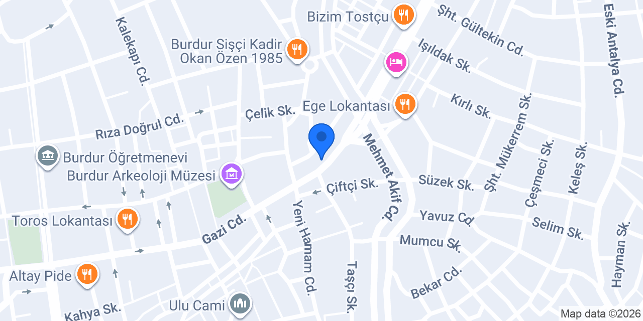 Bereketoğulları Unlu Mamulleri konumu
