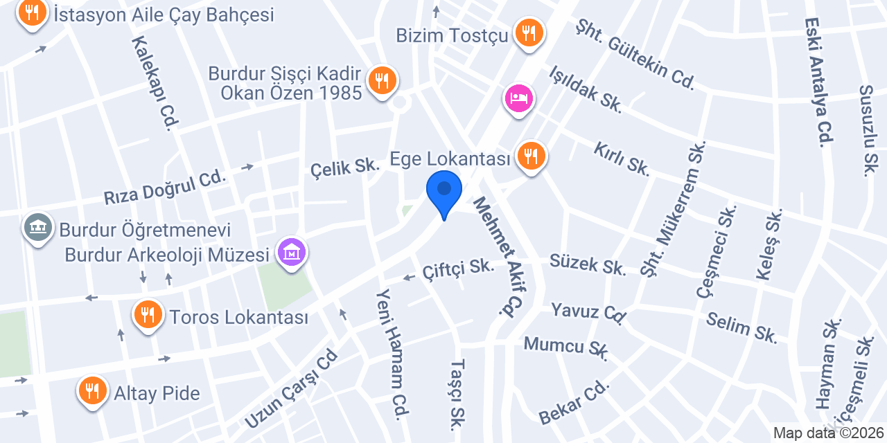 Tuğba Optik konumu