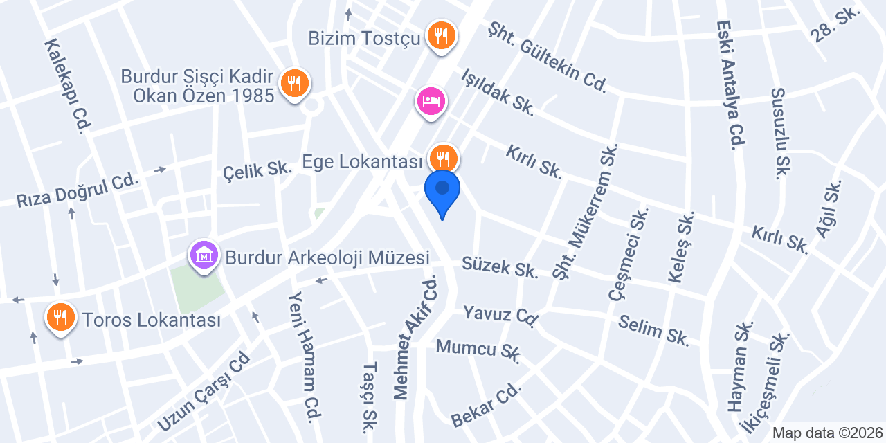 Burdur Canbazoğlu Kombi Tesisat Servisi konumu