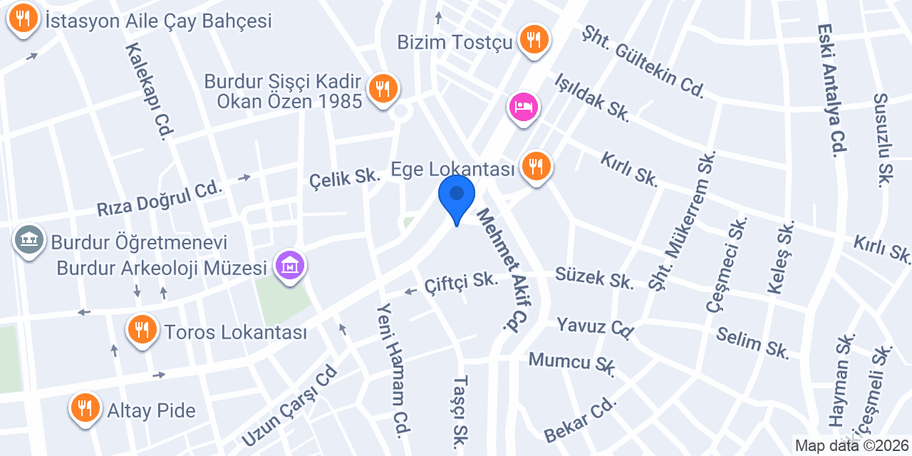Özcan Kırtasiye konumu