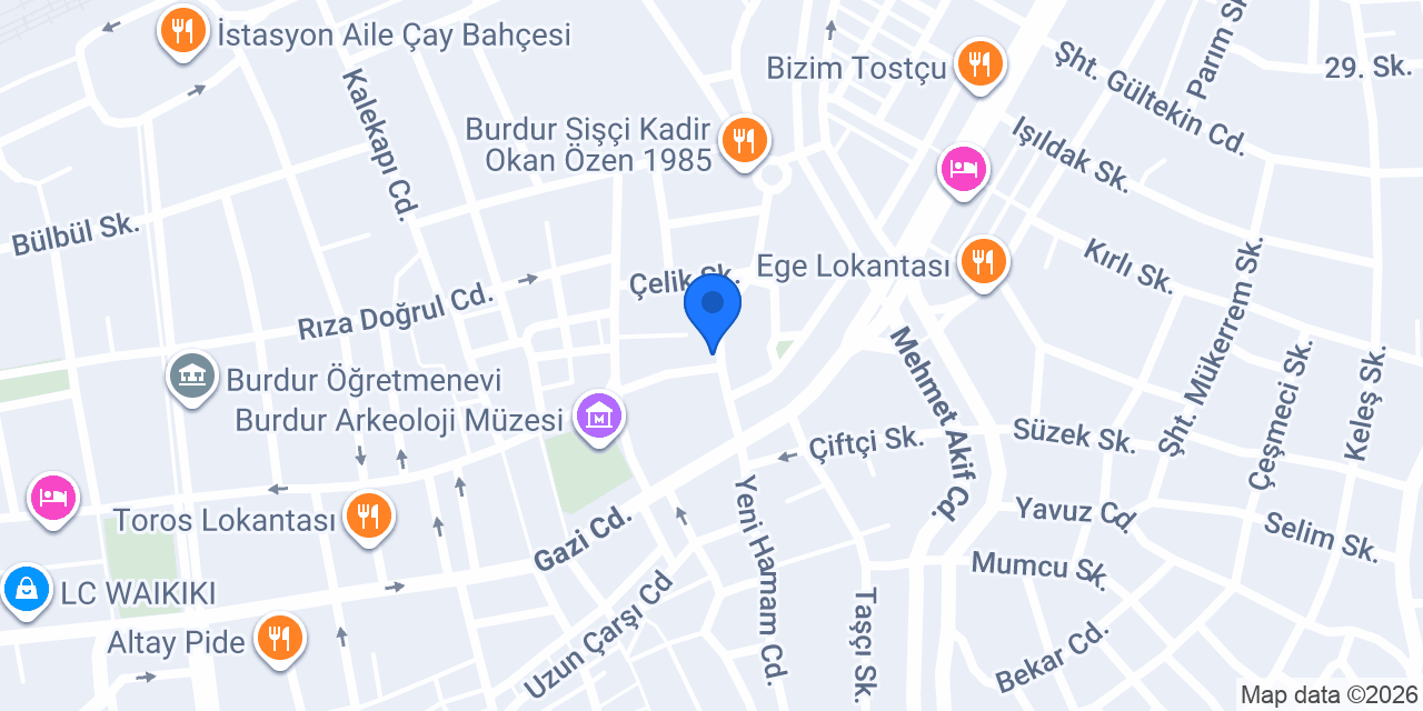 Burdur Kombi Servisi konumu