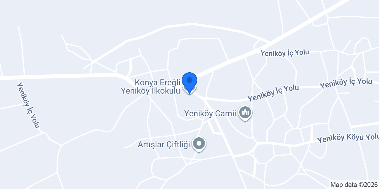 Konya Ereğli Yeniköy İlkokulu konumu