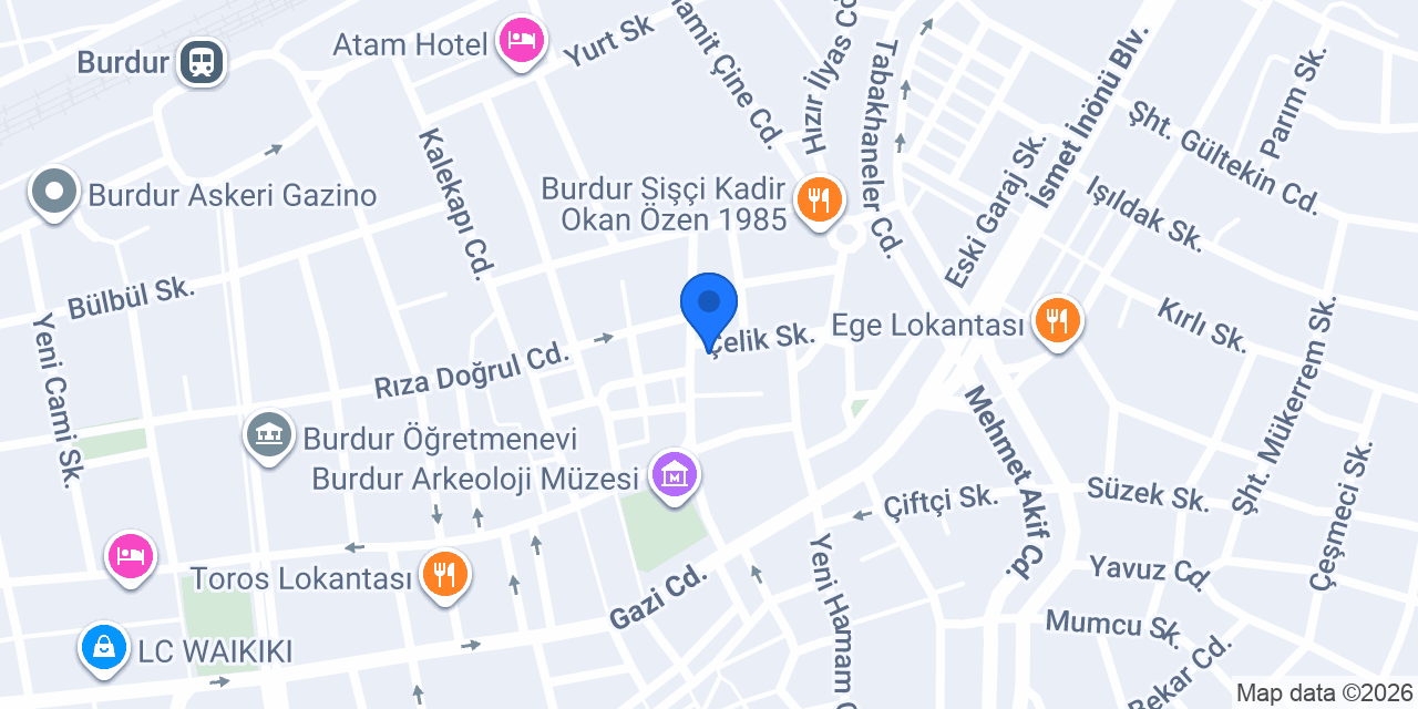 Çelikoğlu Mobilya konumu