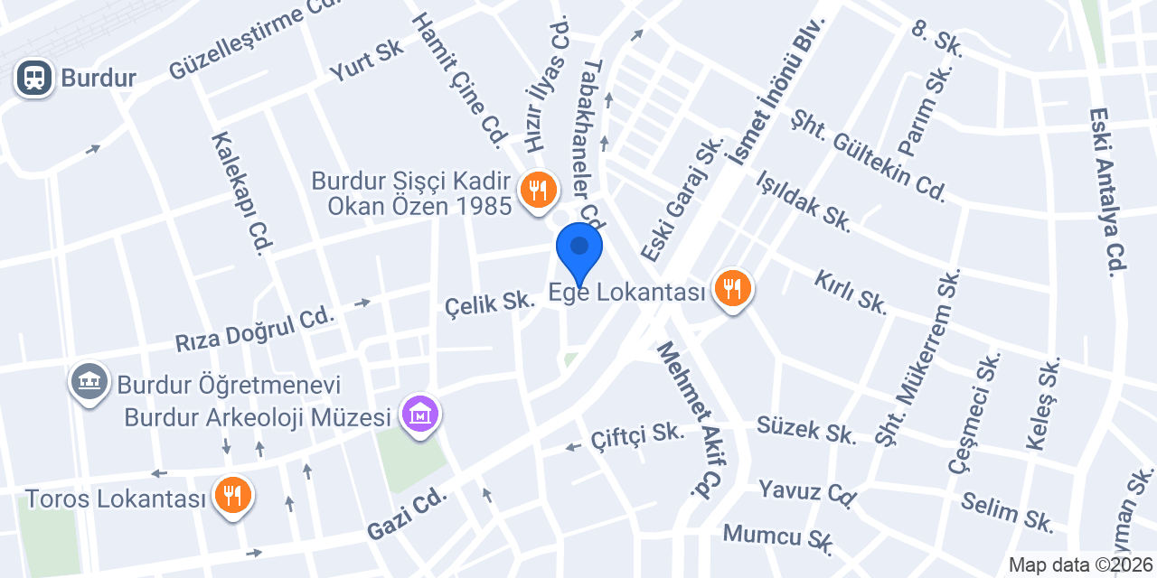 Burdur Yediiklim konumu