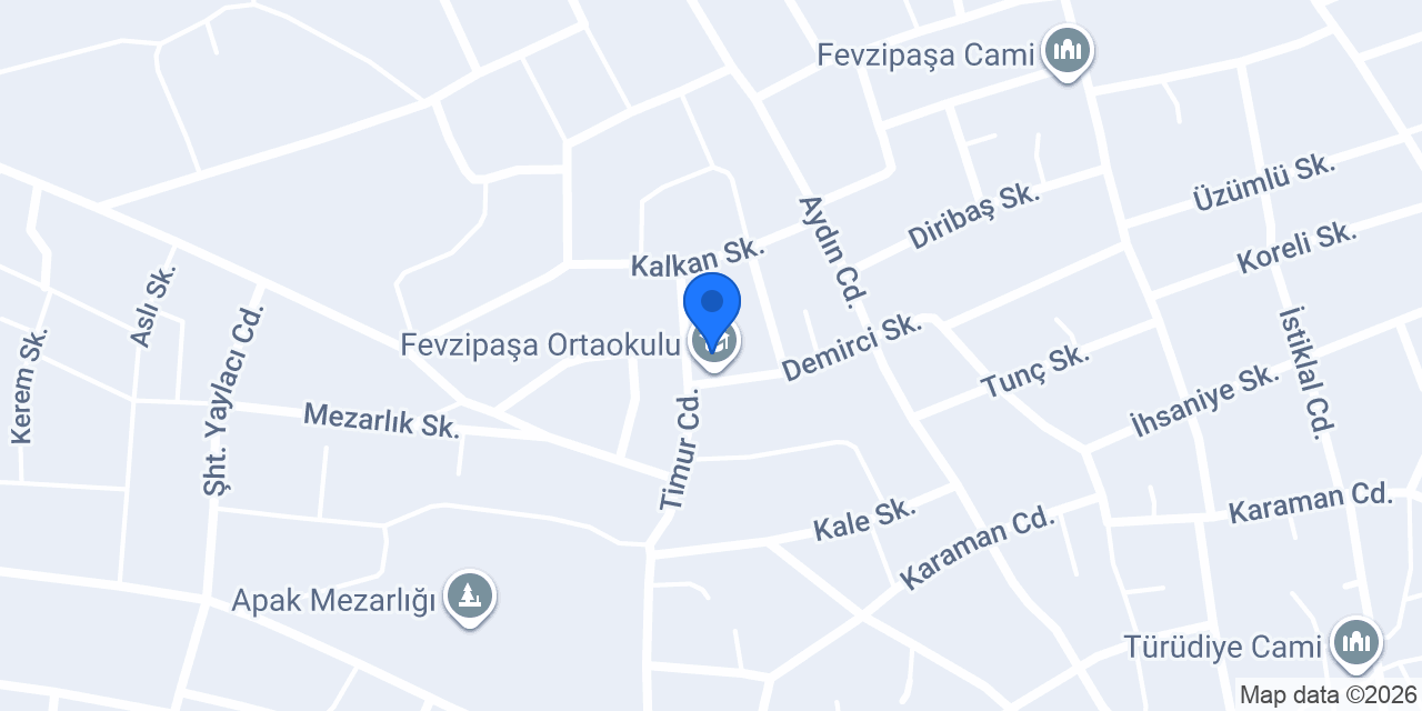 Fevzipaşa Ortaokulu konumu