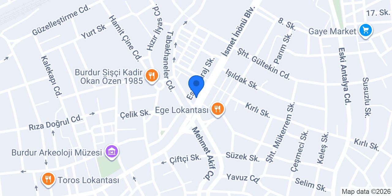 Zore Premium Burdur konumu