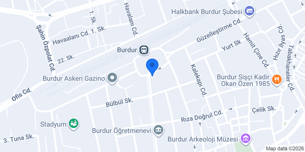 Pizza Ra Burdur şube konumu