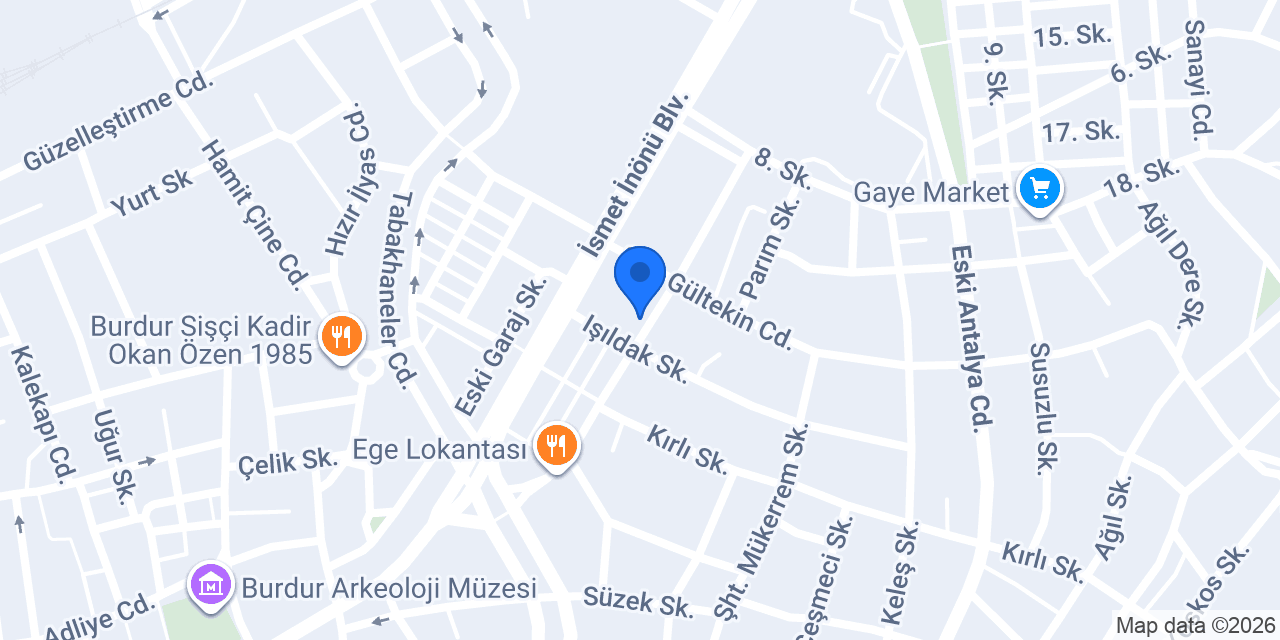 Sercan Çelik Diş Kliniği konumu