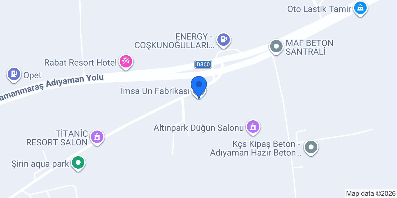 İmsa Un Fabrikası konumu