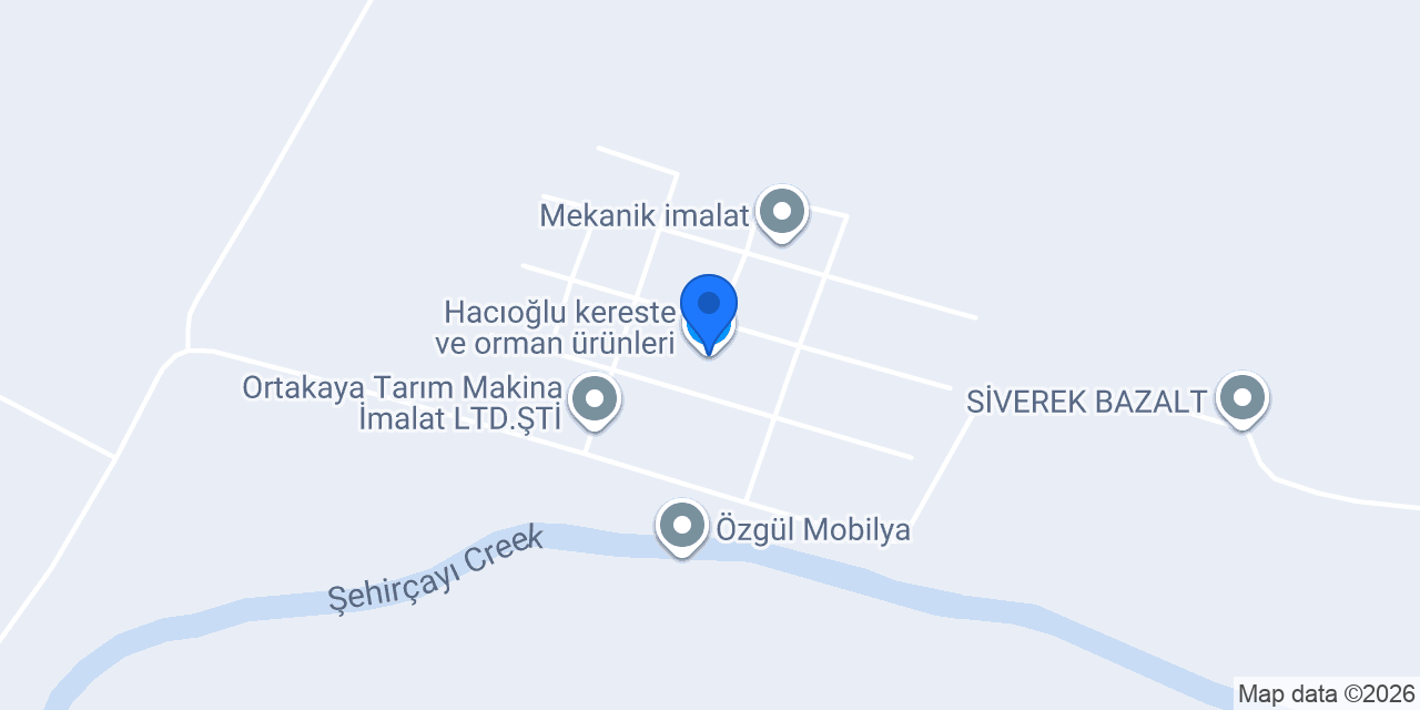 Hacıoğlu kereste ve orman ürünleri konumu