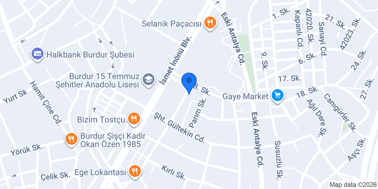 Tuğba Optik konumu