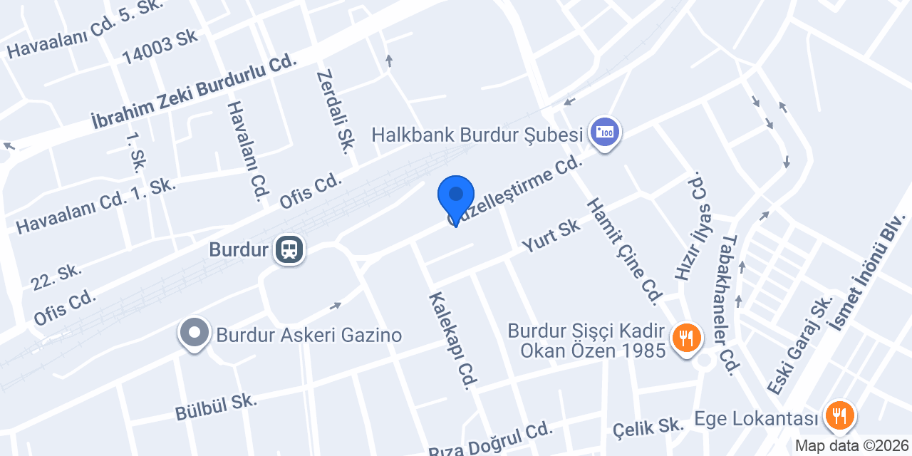 TKDK Burdur İl Koordinatörlüğü konumu