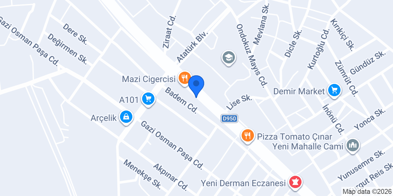 Berken Veteriner Kliniği konumu