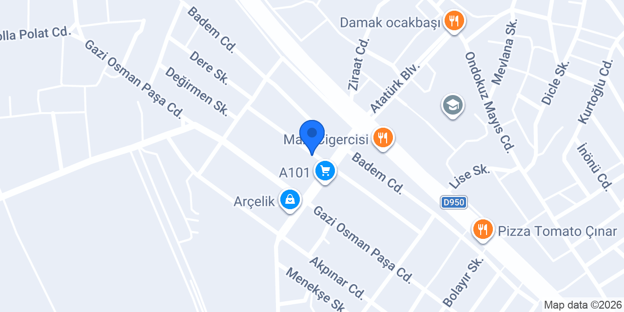 ÇINAR REKLAM konumu