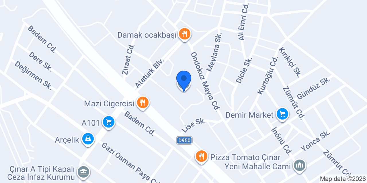 Atatürk Ortaokulu konumu