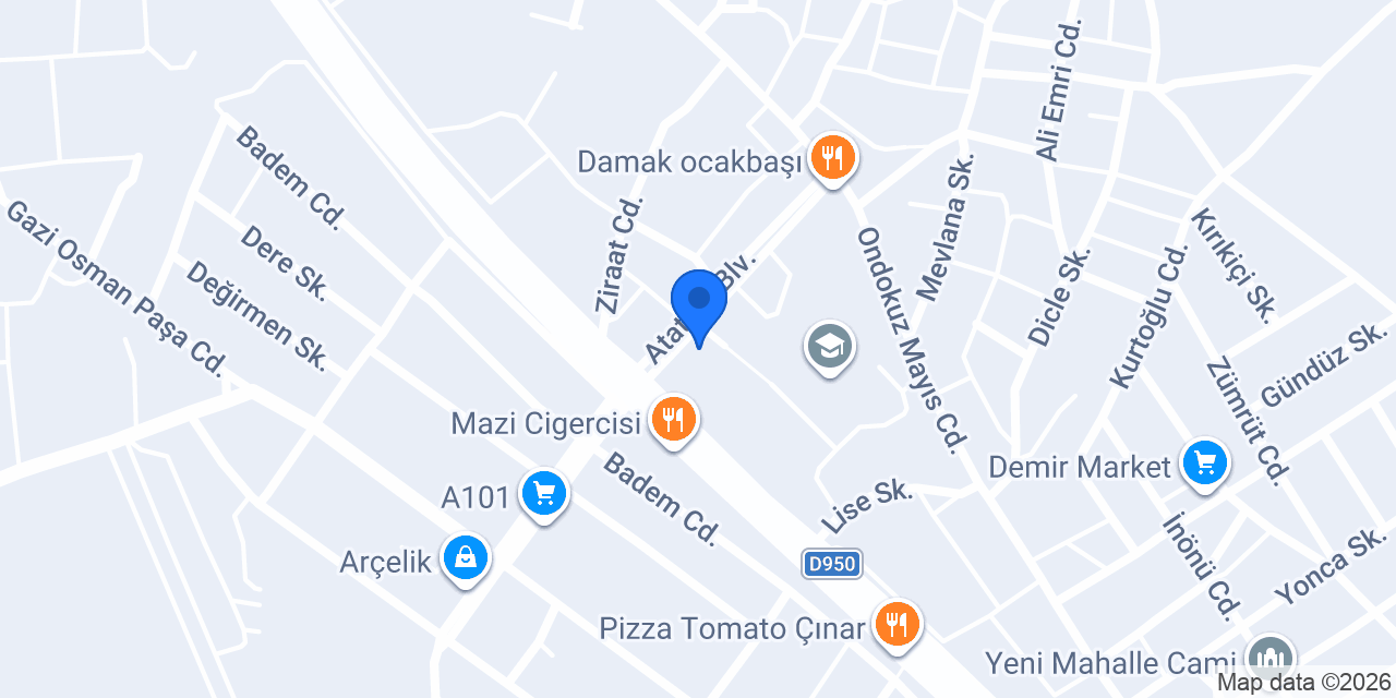 Çınar Noterliği konumu
