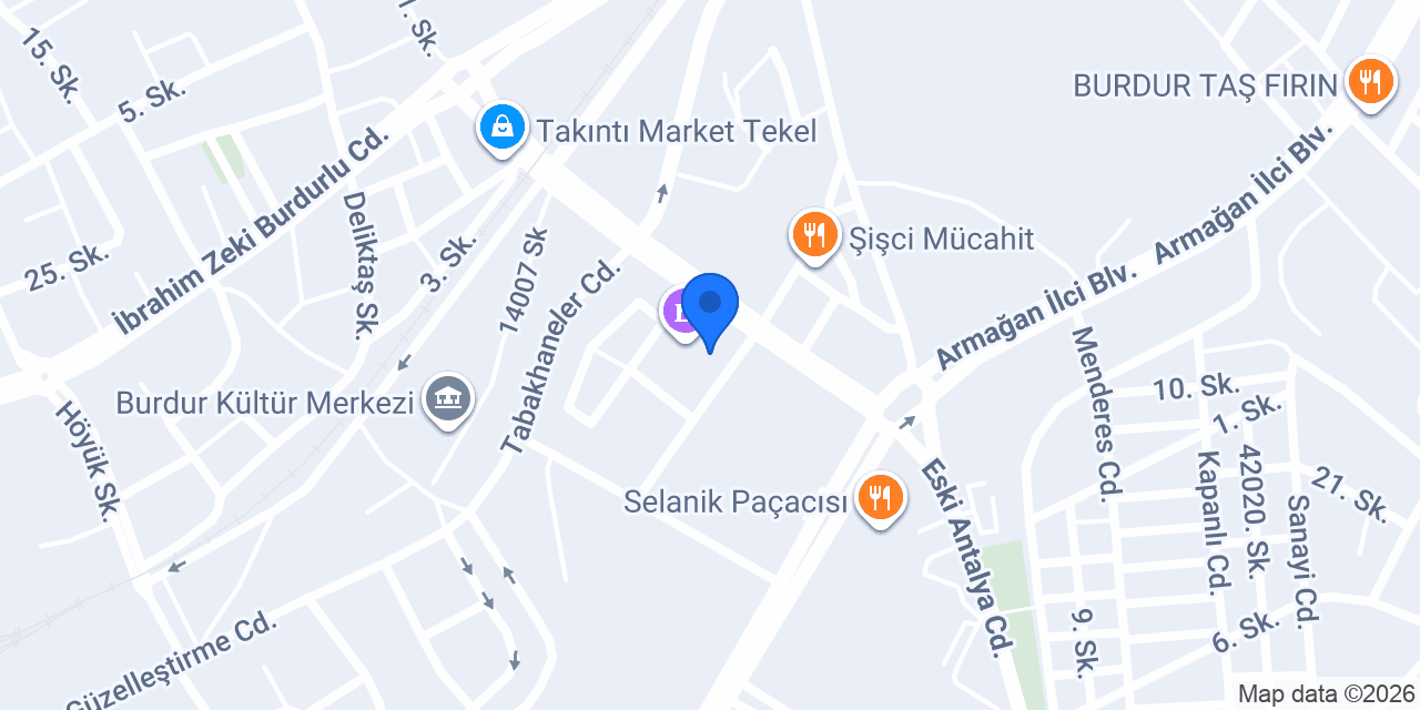 Burdur Sınav Kurs konumu