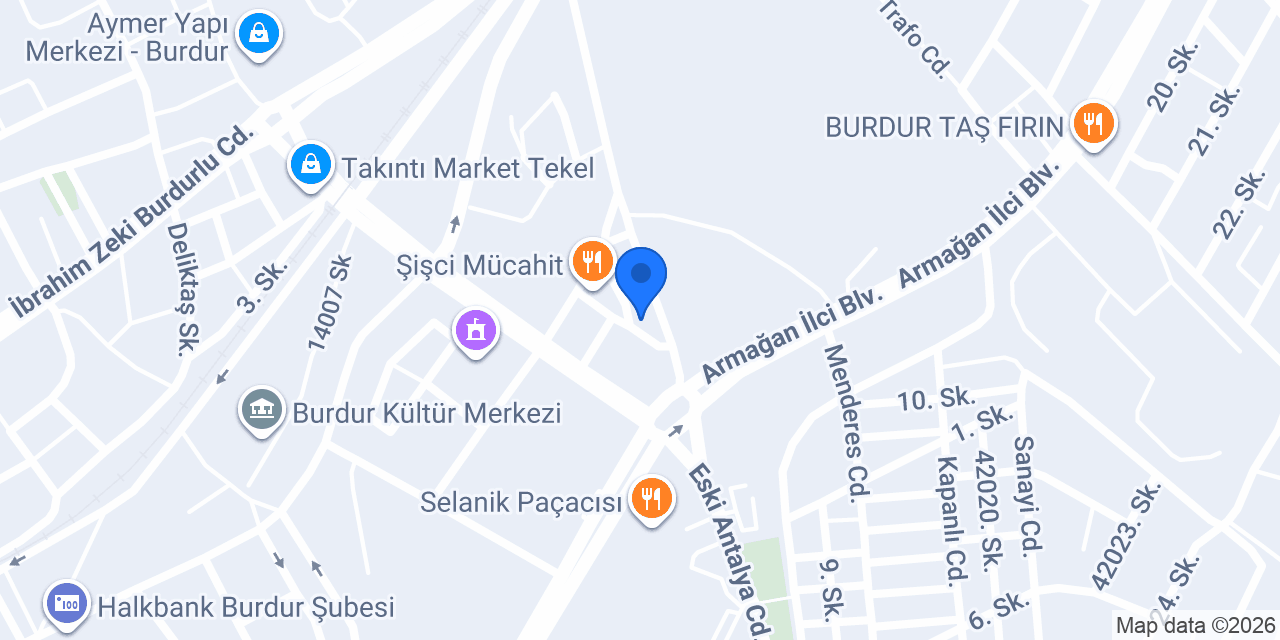 Akın Otomotiv konumu