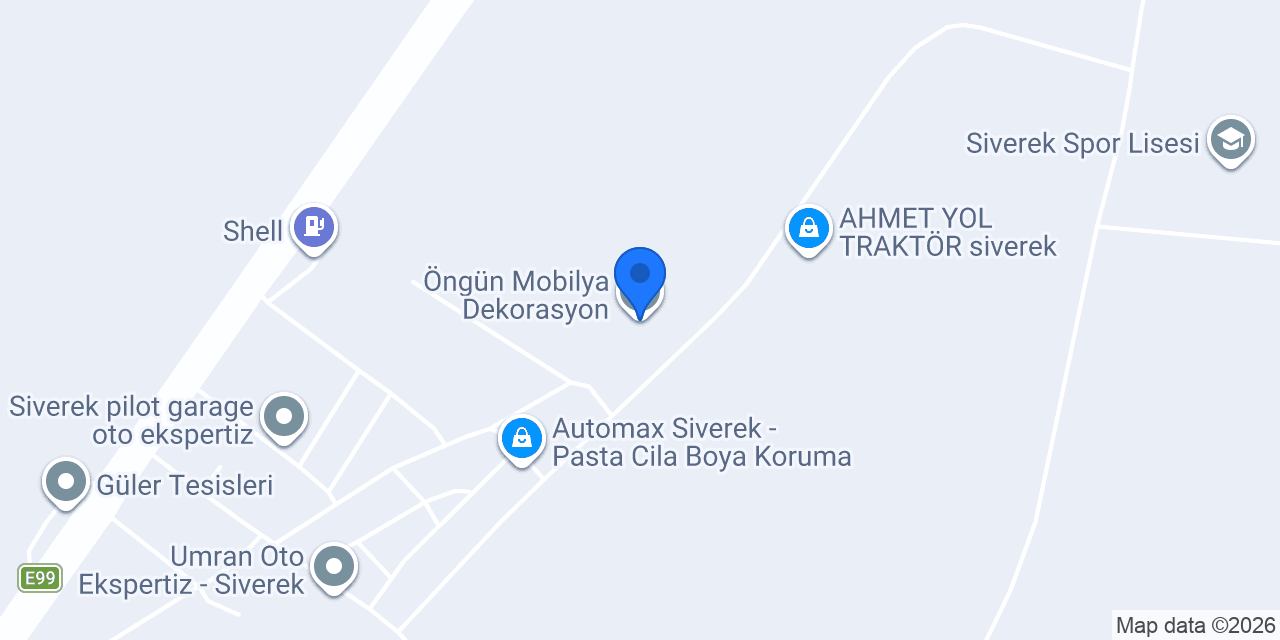 Öngün Mobilya Dekorasyon konumu