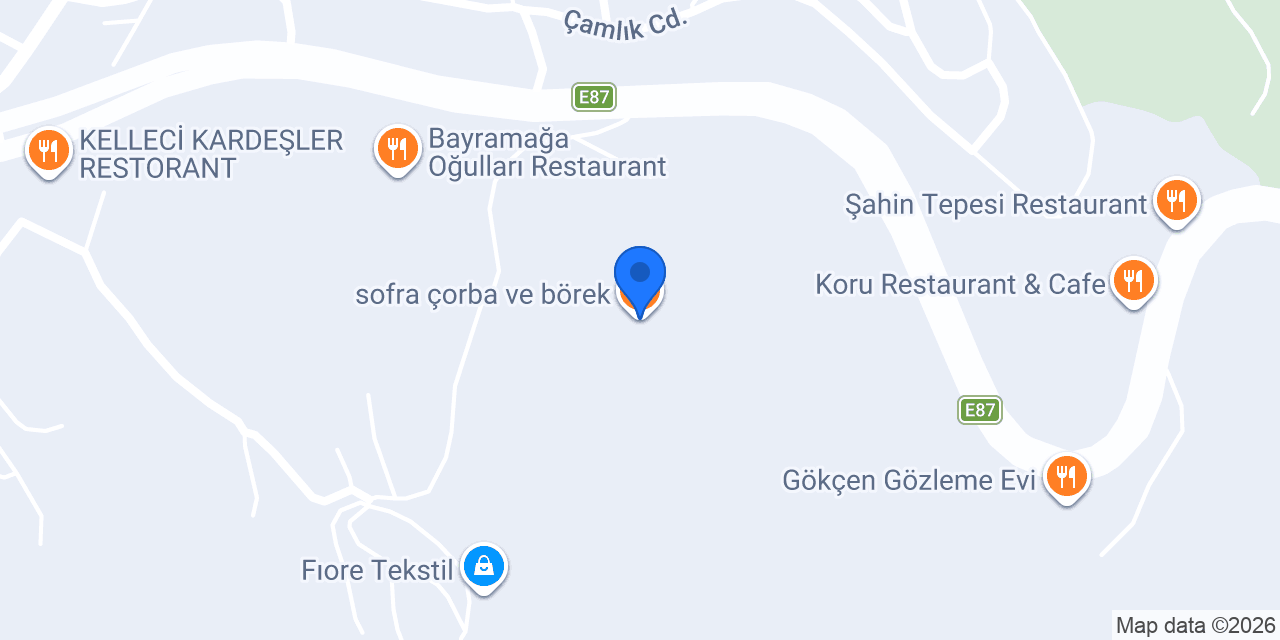 sofra çorba ve börek konumu