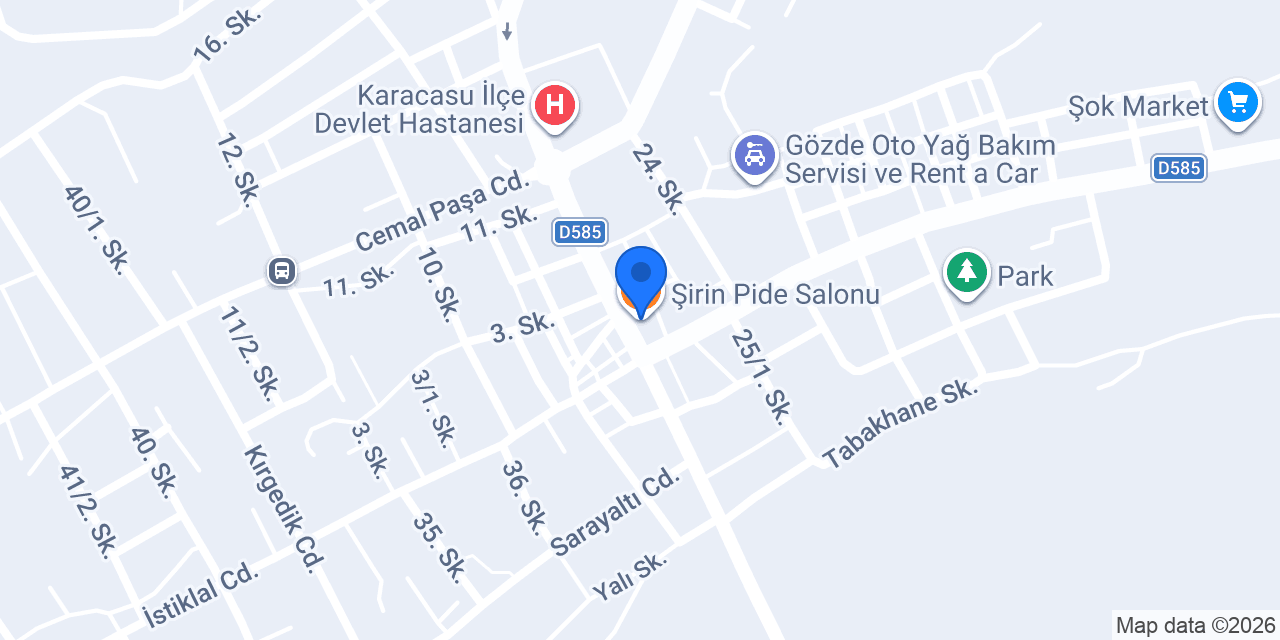 Şirin Pide Salonu konumu