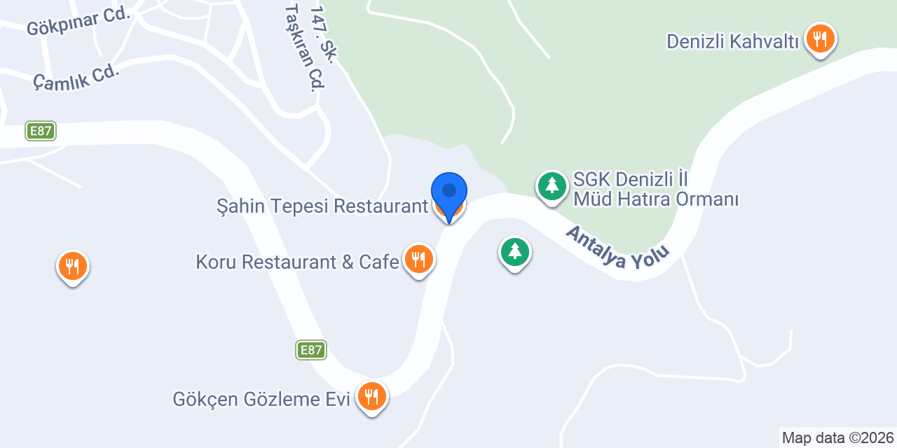 Şahin Tepesi Restaurant konumu