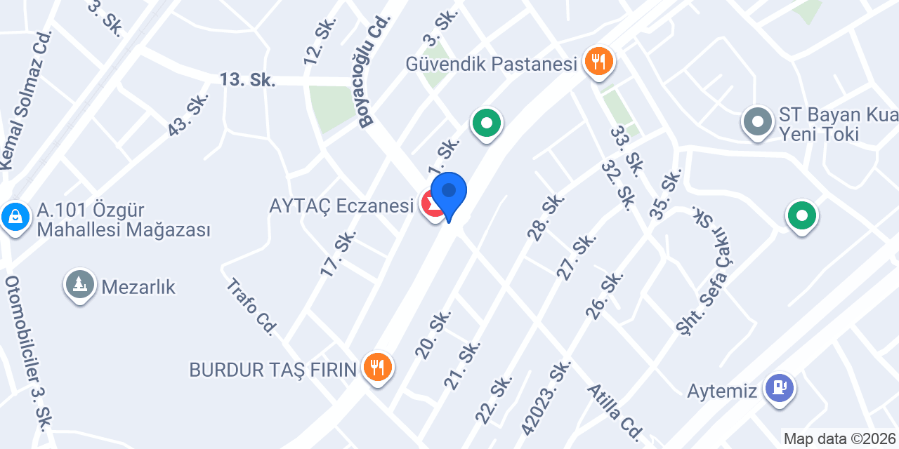 Burdur Karaman Ofis Mobilya konumu