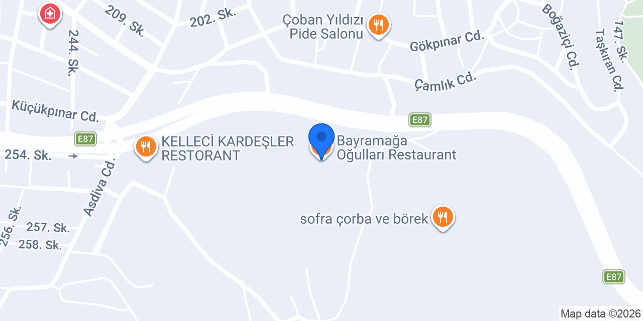 Bayramağa Oğulları Restaurant konumu